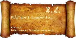 Mágori Lamberta névjegykártya